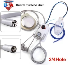 Unidad Turbina Aire Dental 3 Vias Jeringa Botella para Compresor 4/ 2 Orificios