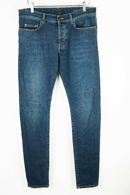 SAINT LAURENT PARIS D01 SL LW Slim Blue Wash Jeans Medium Men's 32
