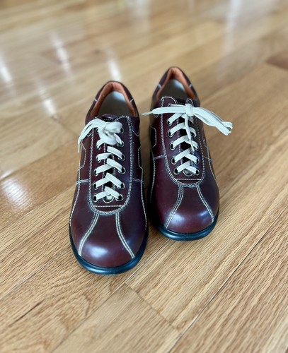 Vintage schlammbraune Schnürschuhe Y2K Damenschuhe Größe 8,5M in sehr gutem Zustand - Bild 7 von 10