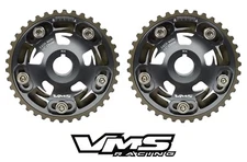 2 GUNMETAL VMS RACING ADJUSTABLE CAM GEARS FOR HONDA PRELUDE H22 H22A VTEC