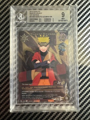 Naruto Uzumaki (Sage Mode) 1st Ed BGS 9 Mint Naruto Super Rare