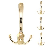 4Er-Set Garderobenhaken MCW-D46, Haken Wandhaken Kleiderhaken, Farbe: Gold