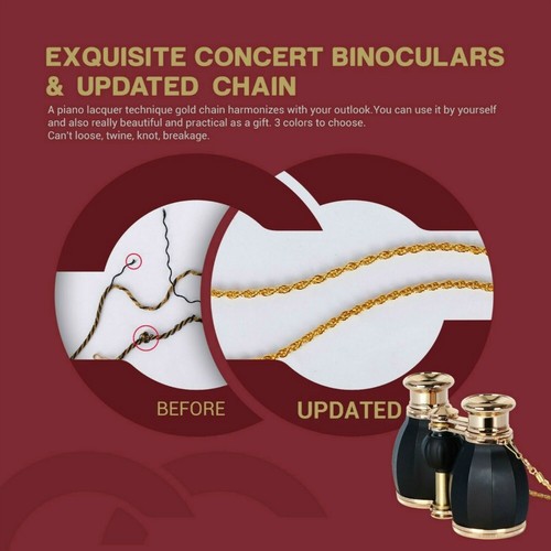 Theater Glasses Compact Binoculars for Theater and Concerts Antique Binoculars - Picture 8 of 10