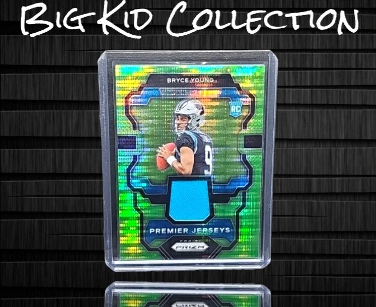 2023 Prizm Bryce Young Rc Premier Jersey Memorabilia Green Pulsar Prizm