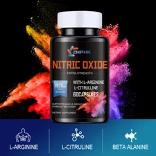 New#Extra Strength Nitric Oxide Supplement L Arginine L Citrulline Highest Poten