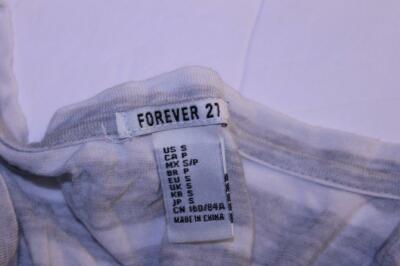 Haut Forever 21 Rayures Gris Foncé - Taille M (Juniors) - 78% Rayon, Occasion Très Bon état