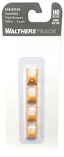 HO Scale Walthers 948-83108 Yellow Assembled Track Bumper pkg 4 