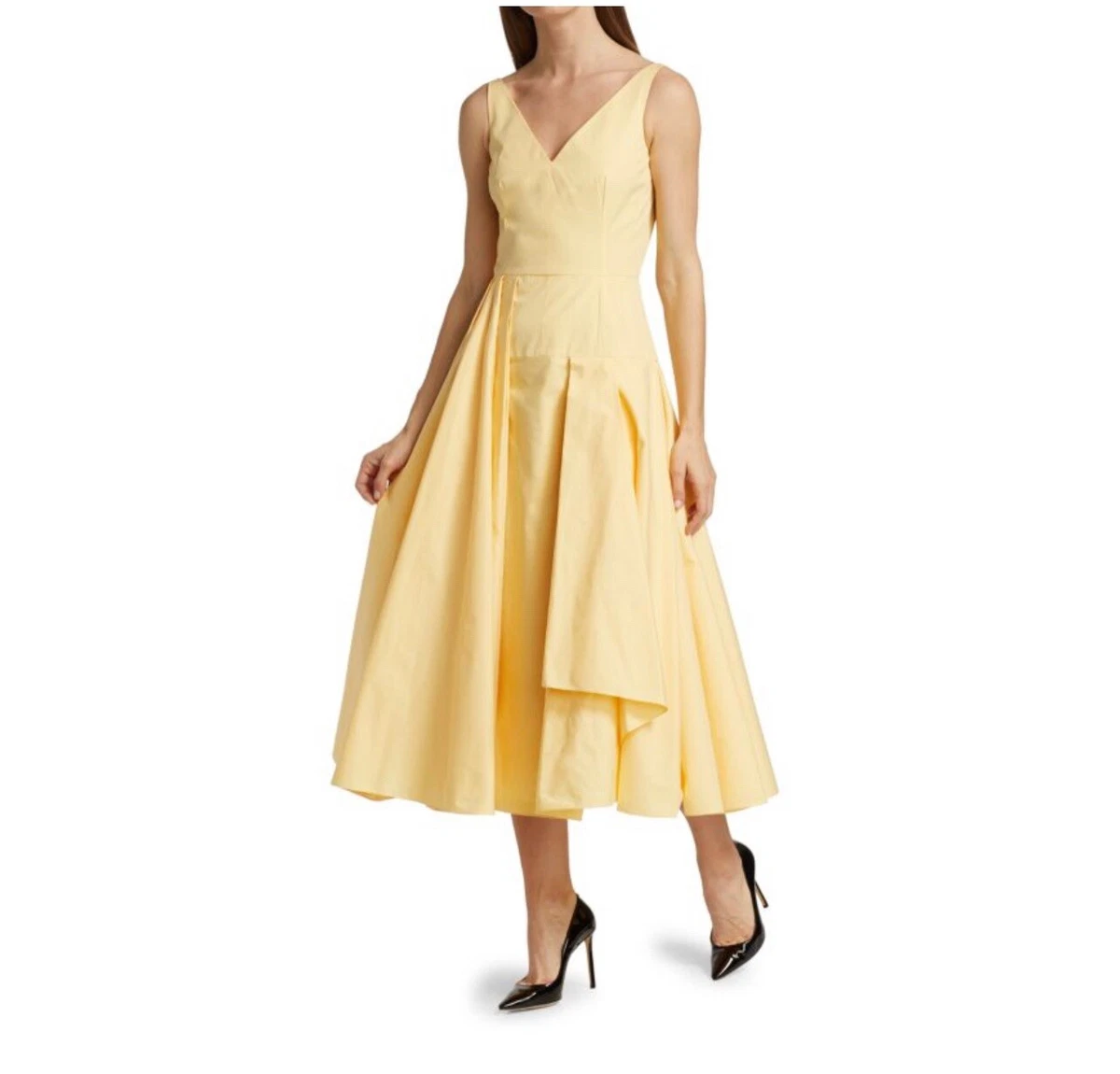 Cotton poplin midi dress cheap