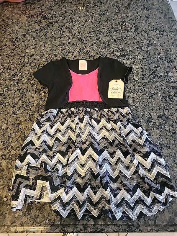 NWT Girls Faded Glory Dress Size 4-5XS