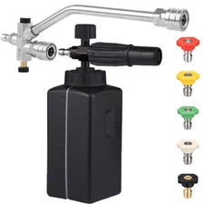 4000 PSI Pressure Washer 5 Nozzle Foam Cannon Dual Connector -1/4" Quick Connect