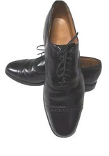 Allen Edmonds Byron Cap Toe Oxfords Men's Size 10 D Made In USA Quarter Brogue