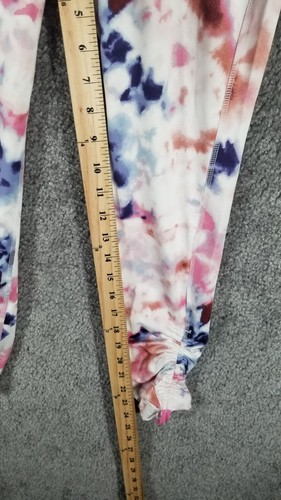 Old Navy Girls Sz XL PowerPress 7/8 Leggings Tie Dye Mid Rise Go Dry Cinched Hem - Picture 5 of 11