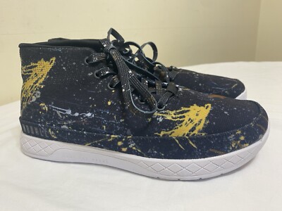 NOBULL Canvas Trainer Mid Top Black Splatter Paint Men