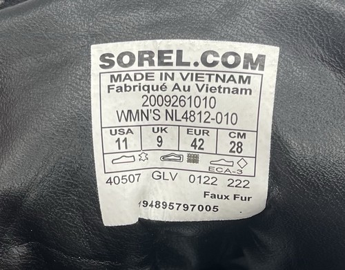 Sorel Brex Cozy Women’s Ankle Boots Waterproof Booties Black Size 11 NL4812-010 - Picture 8 of 9
