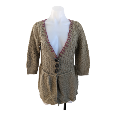 olive green dress with cardigan FARES Ribbed Cotton Dress and Cardigan – Grove