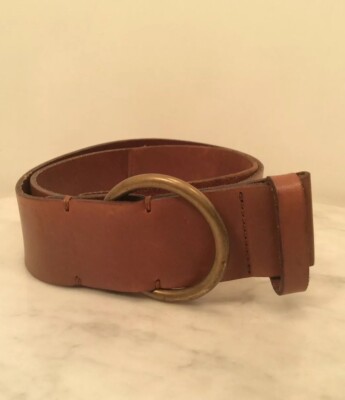 Accessoire En Cuir Brun THEORY - Boucle Brass Loop Faite Main En Italie - Taille P
