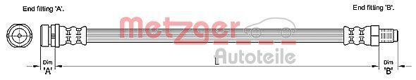 Metzger 4110238 Bremsschlauch FüR Ford-image