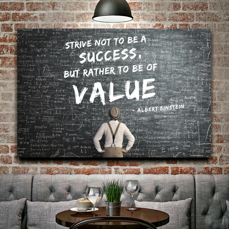 ALBERT EINSTEIN Bussiness Success Home Work Art Decor Motivation POSTER CANVAS - Image 4 of 4