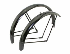 ORIGINAL!LOWRIDER 26 CLASSIC STANDARD BALLOON FENDER SET IN BLACK.BIKE PARTS.
