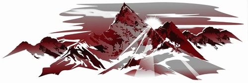 1 RV TRAILER CAMPER MOUNTAIN SCENE DECAL GRAPHIC -630