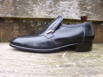 JOSEPH CHEANEY HALBSCHUHE SCHUHE VINTAGE SCHWARZ LEDER UK7 HERREN NENE TOP ZUSTAND