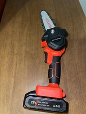 4" Mini Handheld Electric Chainsaw Cordless Chain Saw 21V 550W Battery Power