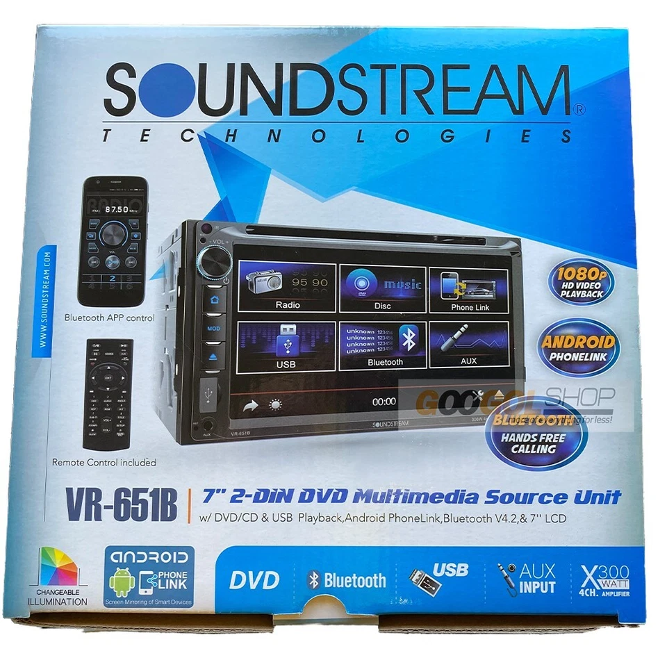 7" Screen Bluetooth AM/FM Car Stereo 6x9" 3Way & 6.5" Component Speakers Bundle - Image 2 of 4