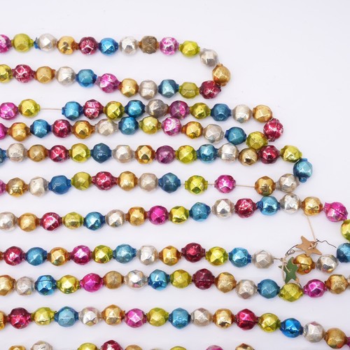Antique Vintage Faceted Mercury Bead Christmas Garland 180 " 15' Original RARE - Picture 10 of 13