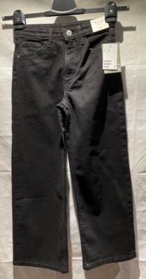 H&M schwarze Jeans Wide Leg -High waist Gr. 140 9-10 Jahre Neu mit Etikett