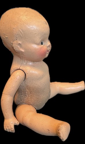 Antique Baby Doll Very Pretty Hand Painted Face Composite Articulated Jointed - Picture 6 of 8