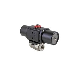 Gemini 1" NPT Stainless Steel Spring-RTN Normally Closed Pneu Actuated Valve