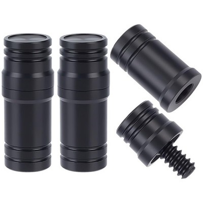 3 Pair 3/8*10 Pin Stick Joint Protector 2.2×0.8 Pool Joint Thread Cap Black P...