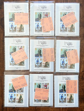 Product Image: 1979 Rowland Hill Miniature Sheet. Complete Set of 9 different Plated sheets.