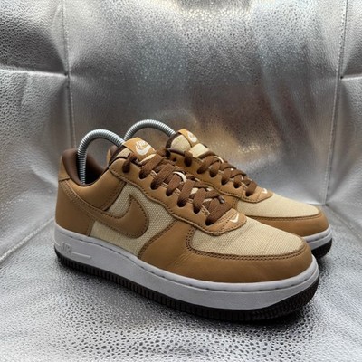 Size 5.5 Nike Air Force 1 One Low QS Acorn Natural Tan White Sneakers DJ6395-100