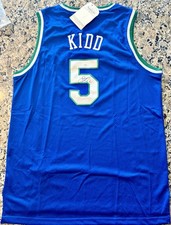 HOF Jason Kidd AUTO SIGNED Dallas Mavericks Throwback Basketball Jersey- JSA COA