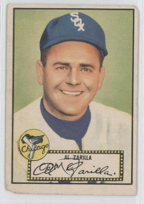 1952 Topps Al Zarilla (Red Back) #70 d0u
