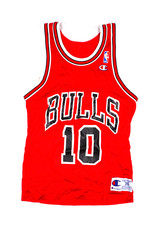 Vintage 90s Chicago Bulls Champion Jersey Size Small 36 BJ Armstrong #10 Red