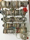J 275+ HUGE Vtg Costume to Fashion Jewelry lot Bracelet Cuff Bangle SILVER Tone