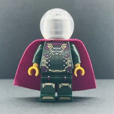 Lego Minifigure Mysterio Magenta Trim Flat Silver Head Trans-Clear Helmet sh0580