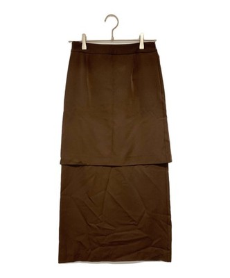 Ameri Tight tiered skirt M Brown Ext+++