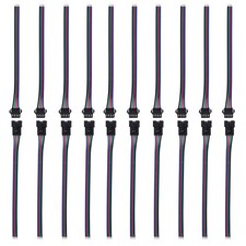 10 Pairs 4pin JST SM Female/Male Connectors 15cm 22AWG Wire for RGB 5050 3528...