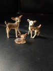 Deer Fawn Figurine Set of 3 Miniature Deer/Fawn Figurines 2 Standing 1 Lying — photo 4