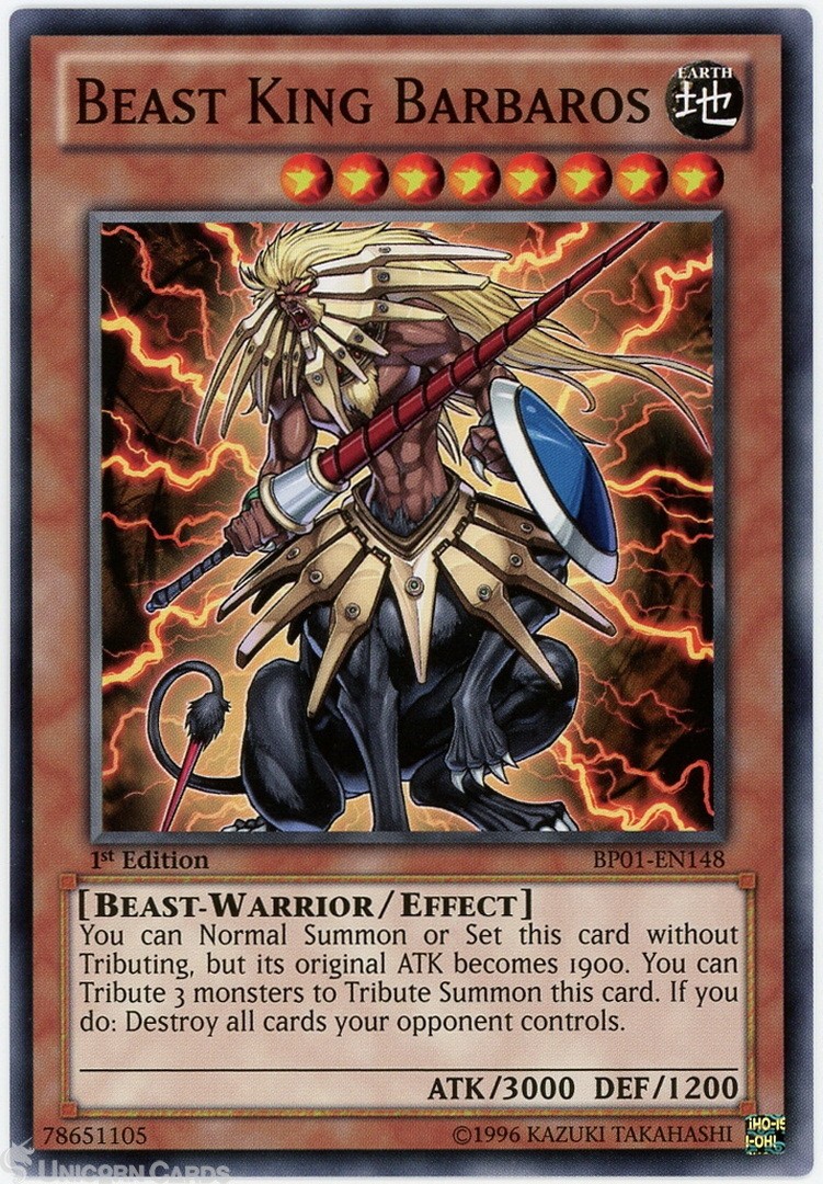 BP01-EN148 Beast King Barbaros : Common 1st Edition Mint YuGiOh Card