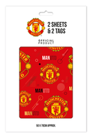 Geschenkpapier Mit GeschenkanhäNgern Manchester United 2 BöGen 50X70 Cm