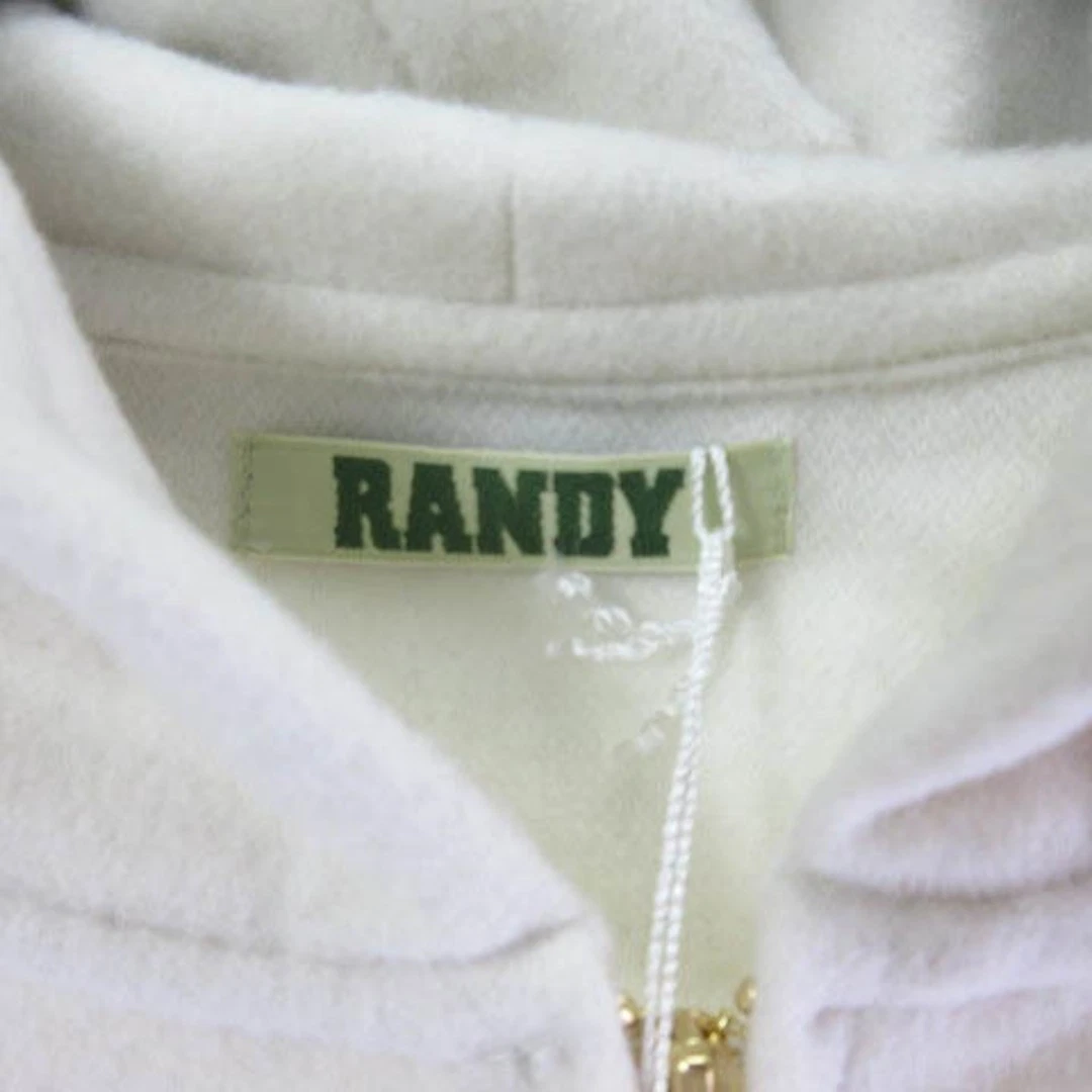 OFF WHITE Felpa con cappuccio Randy Tagged TRUST AW24 RBL02 Cashmere Angora 1 bianco sporco equivalente usata