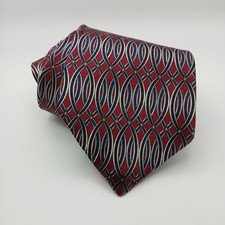 Countess Mara All Silk Men's Necktie Multicolored Geometric (4x57") Made in USA