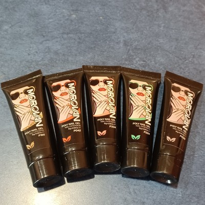**NEW**Morovan Poly Gel Nail Extension.  Five (5) 15g-0.5 fl oz Tubes
