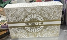 Christian Dior Holiday Gold  White Box W/ Dior Sticker, Tissue And Dior Shreds
