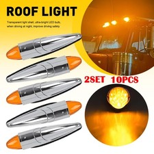 10X Amber LED Torpedo Cab Roof Marker Running Lights Bright For Truck SUV 4x4 EC