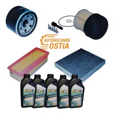 Kit Tagliando +5lt Olio 5w30 Per Renault Clio IV Captur Dacia Duster 1.5 Dci
